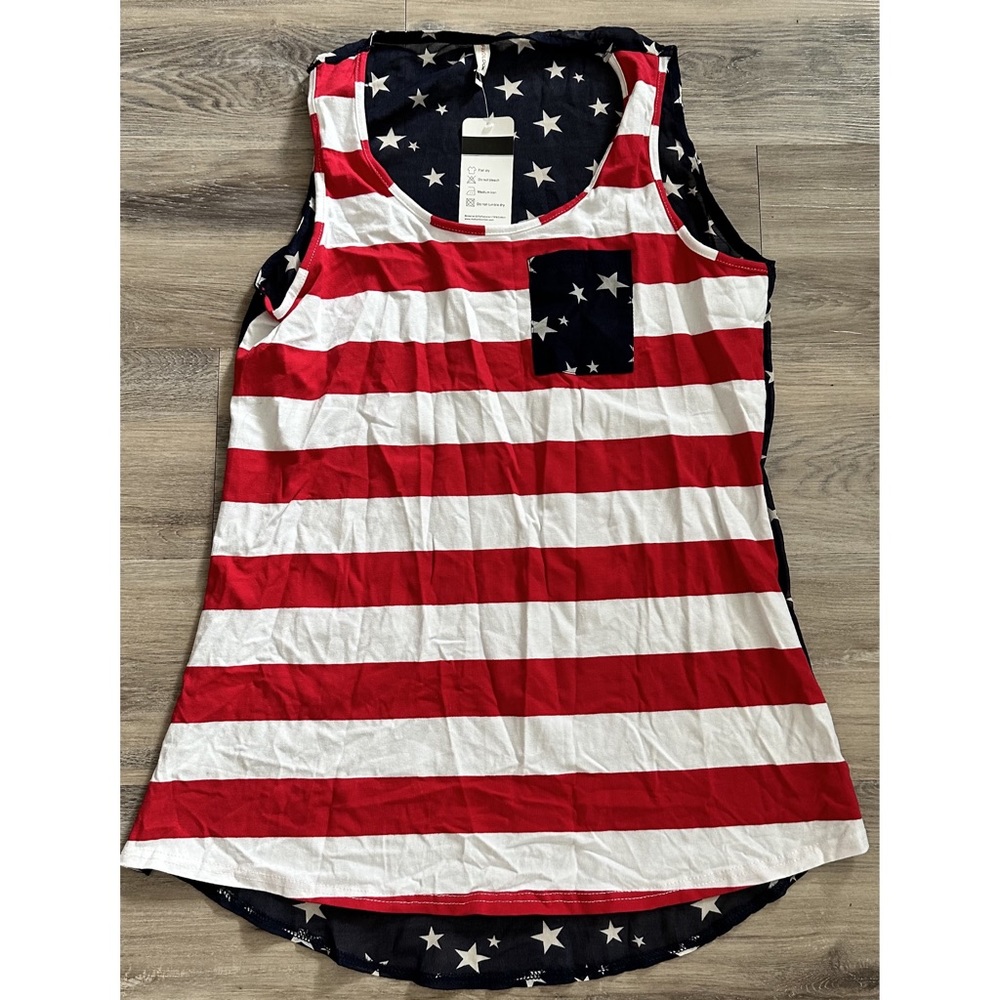 Brand New! Red White And Blue Striped Tunic